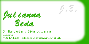 julianna beda business card